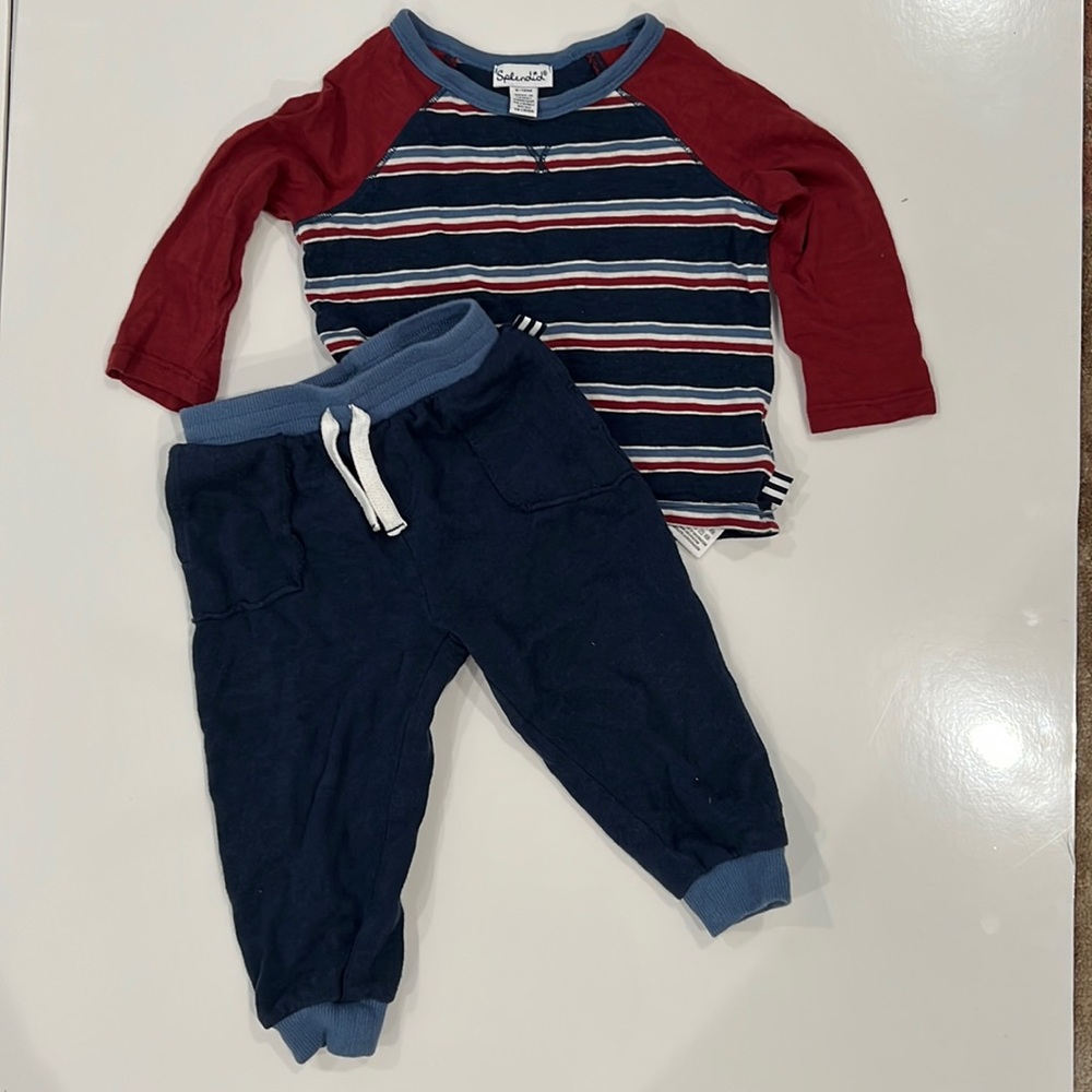 Splendid boys long sleeve pant outfit 6-12m